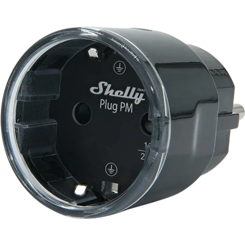 Shelly Plug PM Gen3 Matter 13A smart socket, black